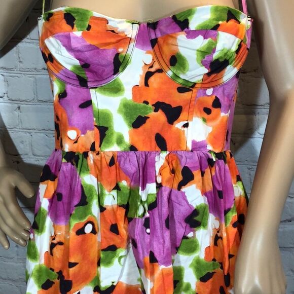 Moda International Colorful Mod Lowcut Sundress 4 - Picture 3 of 16